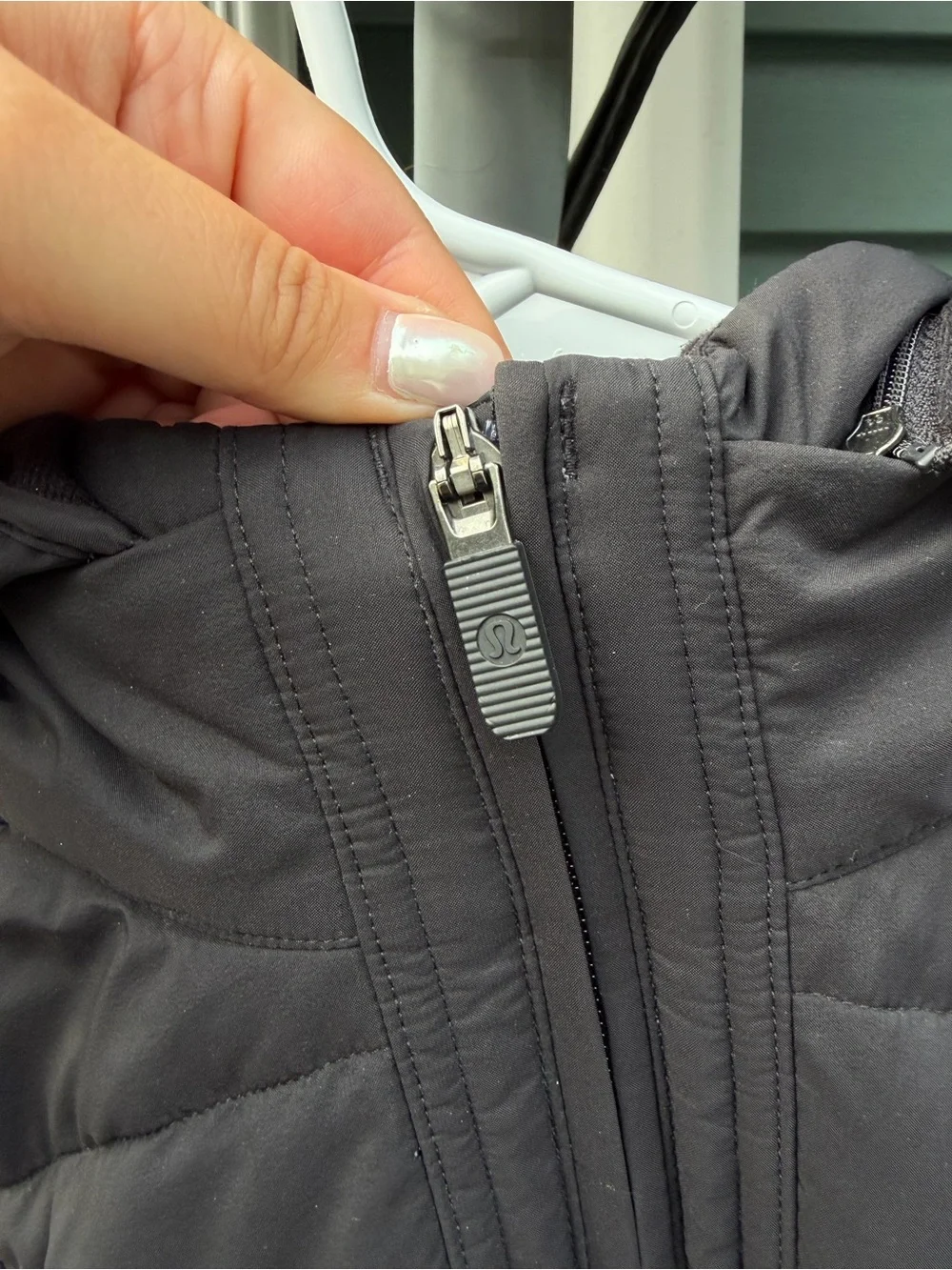 lululemon athletica Black Quilted Hooded Vest